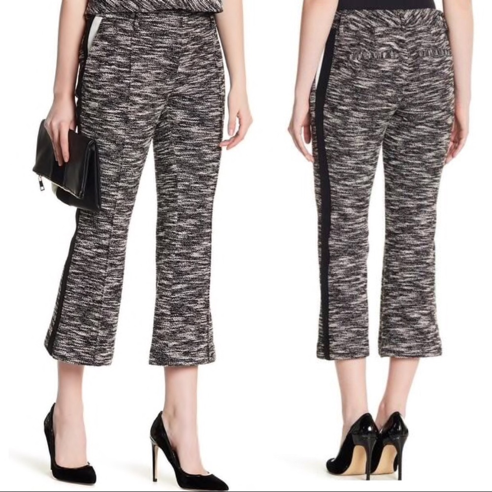Abs by Allen Schwartz Black White Tweed Crop Pants